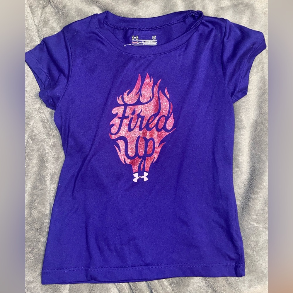 -kids 4t fired up under armour t-shirt